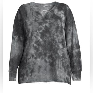 Nwt Terra & sky French teeny sweatshirt dye tie black and white size 1 xl